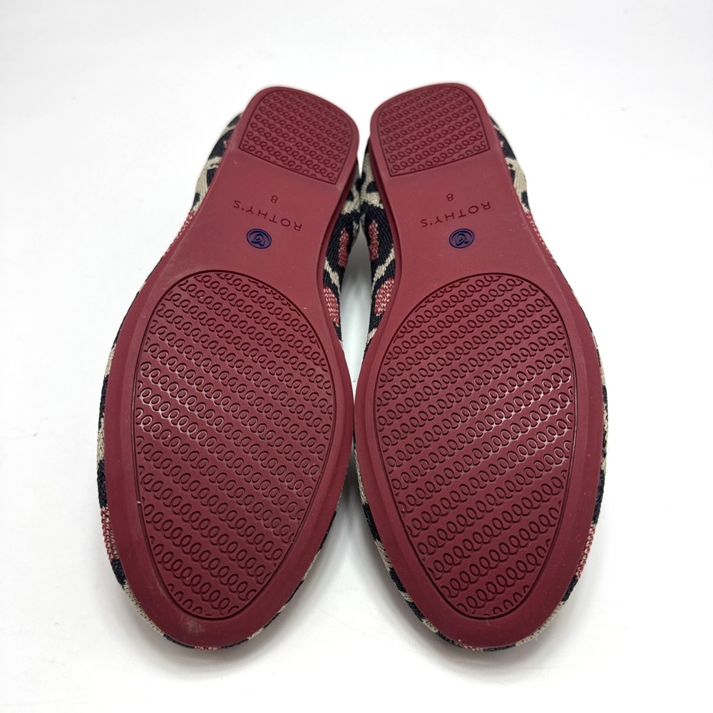 Rothy's Red Cat Flats Leopard Print Ballet Slip On Flats Womens Size 8 - Picture 5 of 5